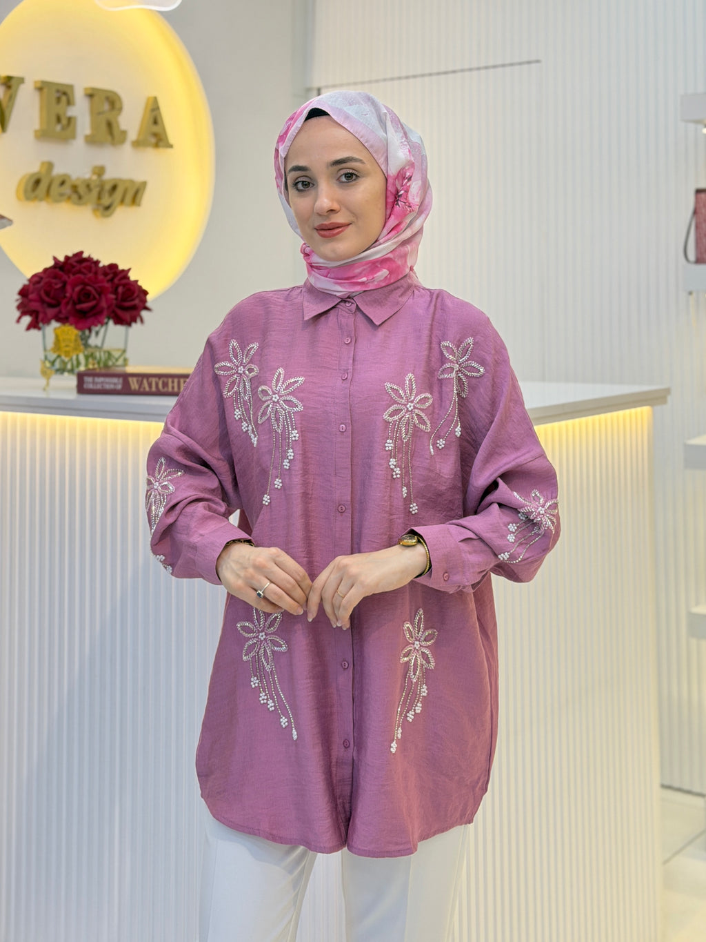 Boncuk İşleme Gömlek