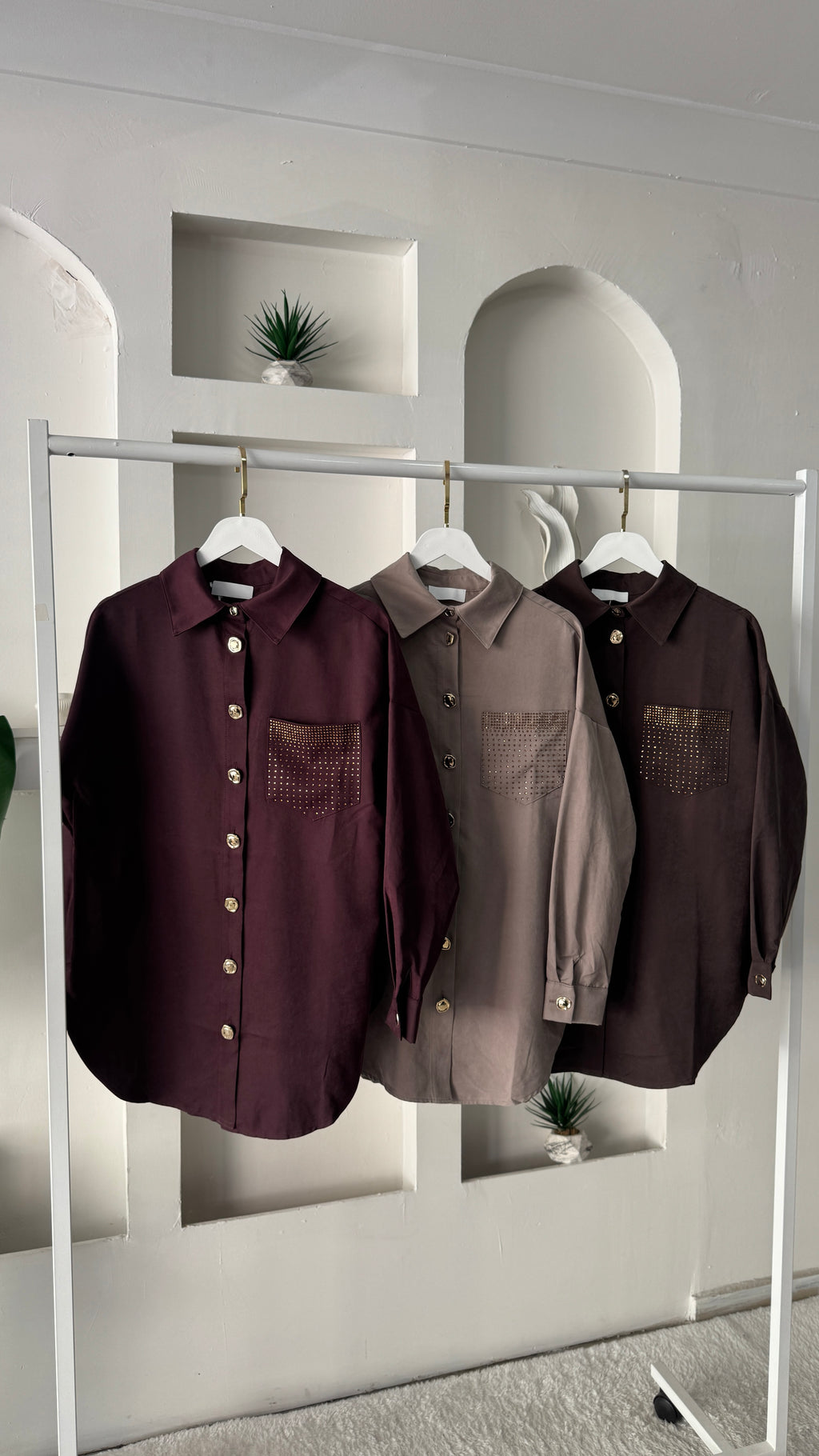 Cep Taş detay  Cupra Gömlek