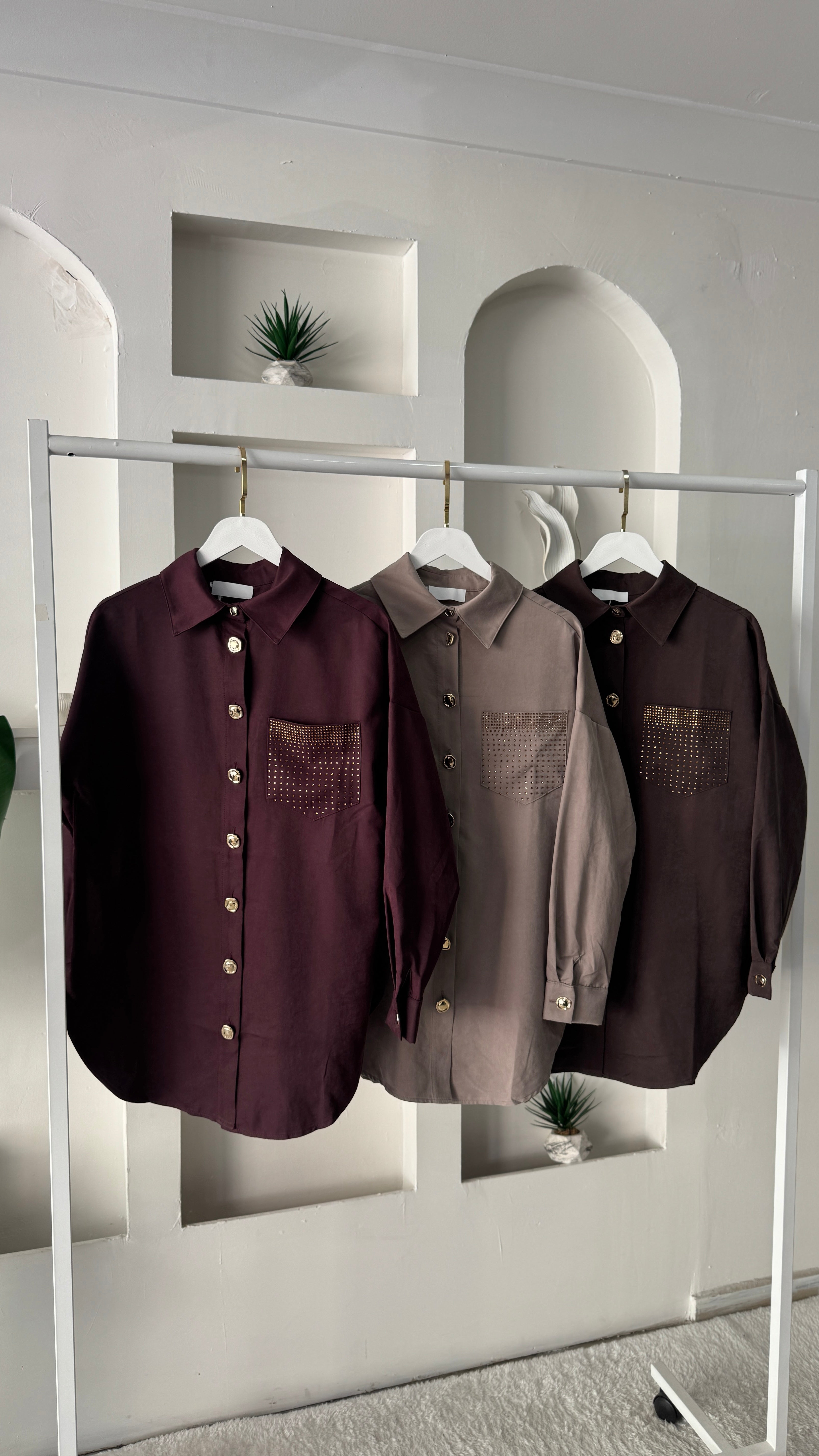 Cep Taş detay  Cupra Gömlek